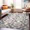 World Rug Gallery Cozy Moroccan Trellis Indoor Shag Area Rug 3'3'' x 5' Gray 2525GRAY3X5 - alternate 8